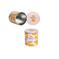 Boîte de rangement alimentaire ronde en fer blanc personnalisée avec impression UV pour bonbons de mariage, thé, matcha, cire de voiture et biscuits