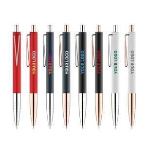 Stylos à bille en plastique et métal haut de gamme avec logo personnalisé - Cadeau d'affaires promotionnel de luxe, impression UV multicolore, design moderne, écriture 0,5 mm - Product Image 2