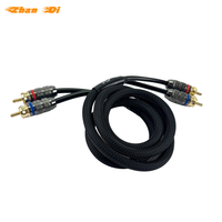 Câble RCA audio pour voiture avec 4 connecteurs, 2 m, âme en cuivre torsadée, avec garantie d'un an pour CarPlay filaire