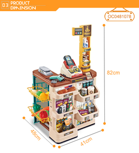 Giocattoli di Ruolo per la Spesa al Supermercato, Negozio per Bambini con Registratore di Cassa - Product Image 4