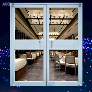 Maison à ossature en aluminium avec porte d'entrée à double battant sur mesure de type KFC, porte de <span class=keywords><strong>mezzanine</strong></span> en <span class=keywords><strong>verre</strong></span> coloré manuelle - Product Image 5