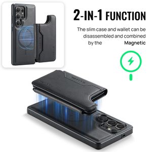 S25 Ultra étui en cuir de luxe magnétique détachable 2 en 1 RFID portefeuille porte-<span class=keywords><strong>carte</strong></span> couverture de téléphone portable pour Samsung Galaxy S25 Ultra - Product Image 2