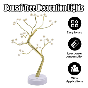 Luz de árbol de bonsái de mesa de 20 "perlas con 36 LED, lámpara de árbol de luz Artificial DIY decoración para regalo Festival vacaciones - Product Image 2