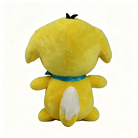 Peluche chien jaune mignon en gros d'usine, chiot en peluche debout, coton PP, en stock OEM, cadeau pour enfants