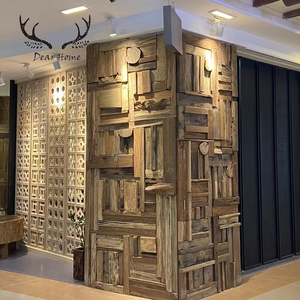 Panneau mural 3d en bois massif de style Jungle pour l'intérieur de la <span class=keywords><strong>maison</strong></span>, couleur bois naturel, panneau mural 3d, moule, art décoratif, panneau mural en pvc - Product Image 1