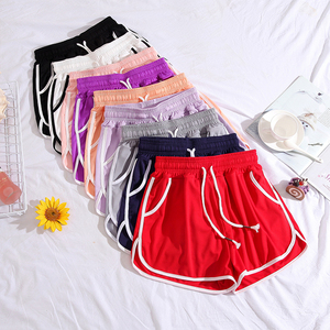 2025 Women's Sports <b>Shorts</b> New Regular Fit Casual <b>Plus</b> <b>Size</b> High <b>Waist</b> <b>Elastic</b> Drawstring Student Running Polyester/Cotton - Product Image 1