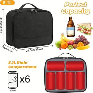 Portable Custom Small 6 Pack Can Beer Insulated Picnic Bags Waterproof Printed Lunch Bag for Women Kids Cooler - Product Image 3