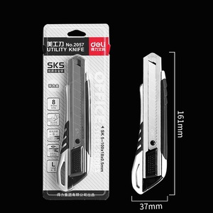 Deli Utility Knife 2057 Sk5 Steel 161mm Large Blade For Paper Cutting And Wallpaper Removal - Product Image 1