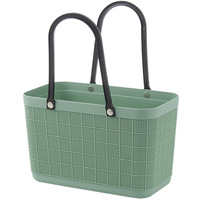 Panier fourre-tout en PVC imitation osier de style japonais, vente en gros d'usine, pour pique-nique, rangement de fruits/légumes, utilisation dans la salle de bain, articles divers