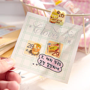 2 par paquet d'autocollants de dessin animé mignon jour de défaut série de bandes dessinées manuel matériel coupe autocollants en forme de film - Product Image 3