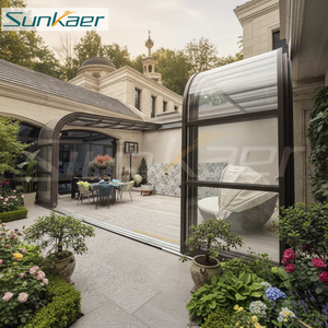Sombrilla de techo transparente deslizante telescópica motorizada para exteriores, <span class=keywords><strong>cubierta</strong></span> de <span class=keywords><strong>piscina</strong></span> de policarbonato retráctil impermeable para solárium - Product Image 6