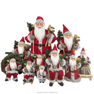 2025 nuovo di lusso peluche in piedi babbo natale popolare decorazione regalo Set