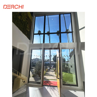 Ventanas de Piso a Techo de Doble Acristalamiento Triple, Estilo Colonial, de Gran Tamaño, para Viviendas en EE. UU., Marca DERCHI