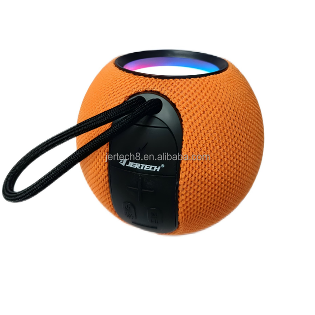 VN131 Jertech Fabric Art 500mAh 8H RGB Light Waterproof Soundbox Portable Wireless BT5.1 4in TF Card Play Mini Subwoofer Speaker