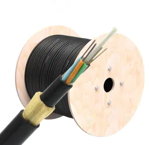 Kabel serat optik luar ruangan ADSS SM Mode tunggal 12 24 inti G657A kabel optik serat dielektrik udara Overhead