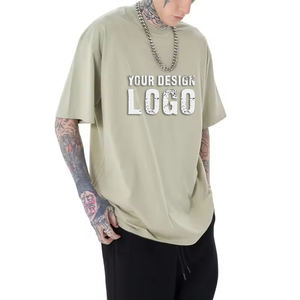 T-shirt pour homme de haute qualité, 260g, couleur unie, manches courtes, surdimensionné, logo personnalisé, épaules tombantes, taille plus, t-shirts pour homme - Product Image 5