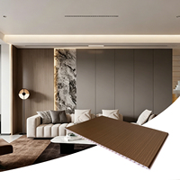 Paneles de Pared Acordonados Fluorescentes Impermeables y Resistentes al Fuego de PVC con Aspecto de Madera SUYI, Ecológicos, de 2.9 m, 9 mm, Diseño Moderno para Baños de Villas