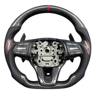 Volante de Cuero y Fibra de Carbono Forjado para <span class=keywords><strong>Hyundai</strong></span> <span class=keywords><strong>Genesis</strong></span> G70 G80 <span class=keywords><strong>Coupé</strong></span> 2.0t/3.8 2014 2015 2013 2010 2020 2023 2011 <span class=keywords><strong>2022</strong></span> - Product Image 6