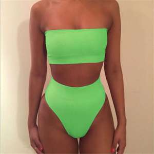 Nouveau bikini pour filles, maillots de bain, photos, femmes sexy, ensemble de maillot de bain 2 pièces, bandeau uni, haut et bas - Product Image 3