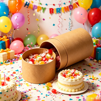 Boîte Cadeau Cylindrique en Matériau Recyclé pour Bougies, Bonbons, Faveurs de Mariage, Cadeaux de Baby Shower – Vente en Gros