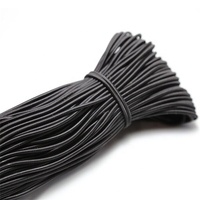 Cordon élastique noir robuste de 2,5 mm pour la confection de bijoux, la confection de perles et les travaux manuels