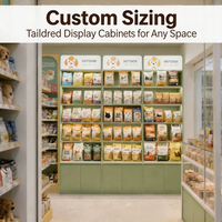 Vitrine d'exposition durable pour animaux de compagnie, présentoir pour aliments pour chats et chiens, armoire murale pour animalerie, vitrine de boutique