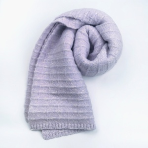 وشاح نسائي شتوي مخصص طويل محبوك دافئ وشاح بلون سادة للنساء والرجال مع شعار مخصص - Product Image 3