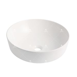 Bon marché Prix <span class=keywords><strong>Céramique</strong></span> de couleur blanche Design simple Comptoir de bonne qualité Lavabo fait à la main Salle de bain Art Évier Bol - Product Image 4