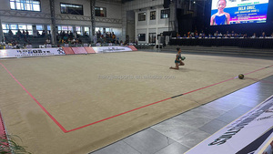 Tapis de <span class=keywords><strong>Gymnastique</strong></span> Rythmique Standard FIG Compétition Taille Personnalisée Disponible à l'Exportation Marque HANGJIA Fibre de Nylon École Club - Product Image 2