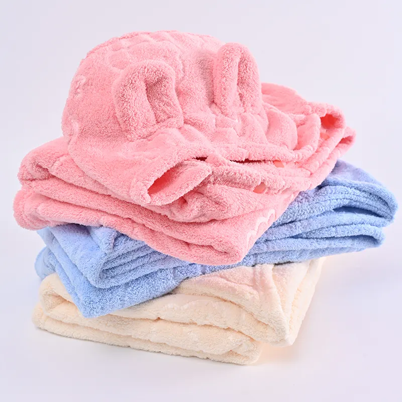 बच्चों के लिए हुडी कंबल नरम बेबी कवर-अप अनुकूलित बेबी स्नान तौलिया थोक माइक्रोफाइबर पोंचो निर्माता