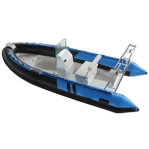 Conception fraîche 16 pieds en fibre de verre RIB Bateaux grande vitesse 4.8m Bateau à rames gonflable