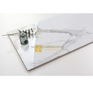 Gạch ốp bếp SUNVIN thiết kế hiện đại màu trắng, gạch porcelain kỹ thuật số, kích thước 600x1200, dày 10MM, bề mặt bóng, chức năng chịu lửa, họa tiết hoa. — ảnh 1