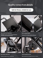 Machine combinée 2-en-1 Leg Press et Hack Squat 45 degrés, à charge par plaques en acier, pour usage domestique, entraînement du bas du corps, logo personnalisé, OEM, vente en gros
