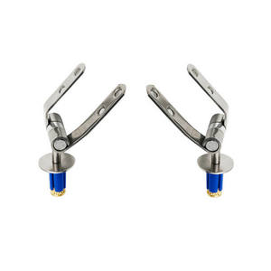 Kit de charnières d'expansion fixes en acier inoxydable, forme en L, poli, pour fixation murale, accessoire de salle de bain - Product Image 1