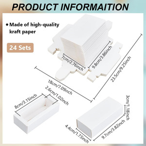 Cassetto di carta pieghevole bianco scatole regalo Kraft campioni di rossetti per feste Mini scatole di profumo fatte a mano - Product Image 2