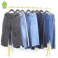 Jeans Baggy d'occasion de marque Gracer, modèle A08-6, vêtements d'été de seconde main Singapura Dubaï en balles