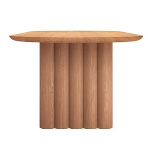 Table à manger ovale en chêne naturel de style européen simple pour 8 personnes - Product Image 5