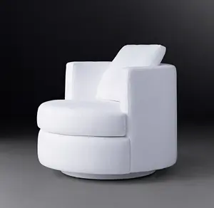 Sassanid OEM意大利风格美国豪华家居套装白色亚麻经典转椅