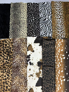 Tissu en fausse fourrure imprimé animal (cheval, zèbre, vache, léopard, Bambi) pour chaussures, vêtements, sacs et canapés - Product Image 5