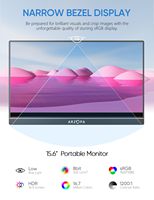 Pantalla de monitor portátil móvil FHD A1 de 15,6 pulgadas 1080P FHD, pantalla de vídeo LCD barata para jugadores, de 1 a pulgadas