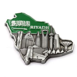 Imán de Refrigerador Personalizado con Logotipo, Souvenir de Arabia Saudita, 3D 2D, de Aleación de Zinc, Impreso - Product Image 1