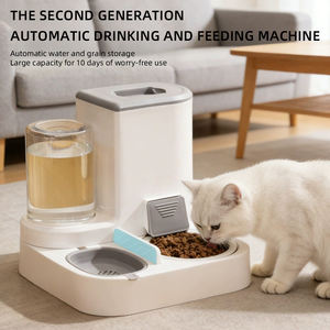 Distributeur automatique d'eau et de nourriture pour animaux domestiques, grande capacité, antidérapant, 2 <span class=keywords><strong>en</strong></span> 1, écologique, <span class=keywords><strong>en</strong></span> PP, moderne, étanche, pour chats et chiens - Product Image 3