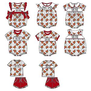 어머니날 아기옷 엄마의 여자아이 손자수 아기 버블 반팔 달콤한 여자아이 옷 - Product Image 2