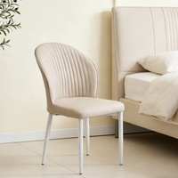 Chaise de salle à manger rembourrée avec dossier en forme de coquille pour la maison/l'hôtel