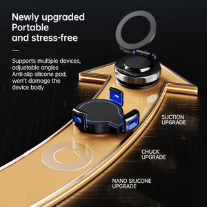 Support magnétique sans fil pour télé<span class=keywords><strong>phone</strong></span> de voiture, support de télé<span class=keywords><strong>phone</strong></span> pliable à charge rapide pour tableau de bord de voiture pour iPhone Samsung <span class=keywords><strong>Android</strong></span> - Product Image 4