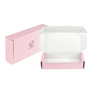 Mystery Pink verderbliche Lebensmittel verpackung Box kleines Unternehmen frei mit Fenster Luxus buch benutzer definierte Größe Schuhe Papier Versand boxen
