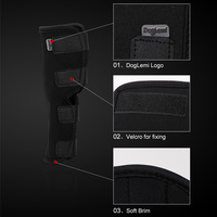 Support de jarret de chien en néoprène de style classique avec bord doux et impression de rubans décoré ACL Dog Leg Wrap