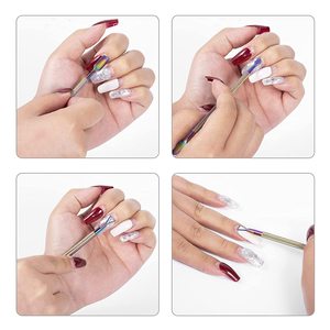 Stainless Steel Cuticle Clippers Spring Pliers Double Headed <b>Nail</b> Pusher <b>Set</b> For Manicure Pedicure Home Use Durable - Product Image 3