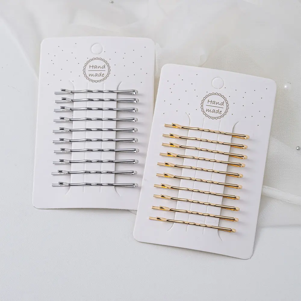 Wholesale Cute Metal broken hair Hairclips Simple Design Hairpin two color Cheap Hair Accessory for women girls