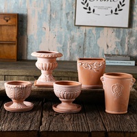 Pot Bunga Terakota Merah - Gaya Eropa Rustic & Sentuhan Nordik, Pot Bernapas untuk Kebun & Berkebun di Rumah